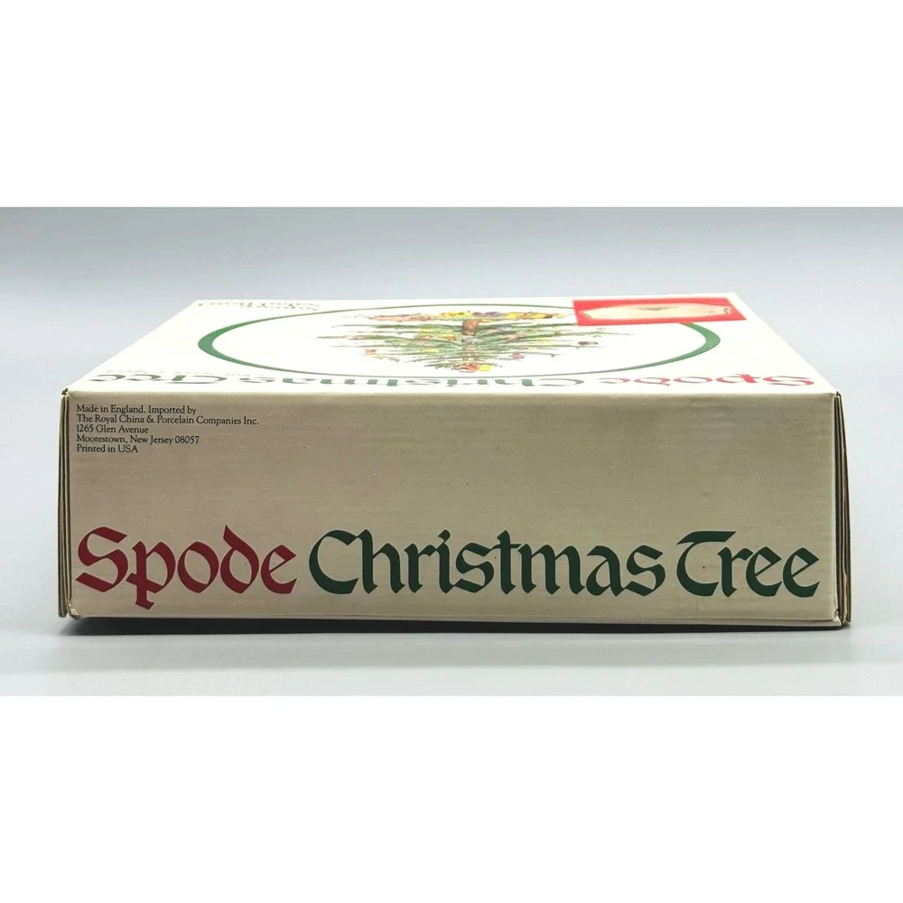 Spode Christmas Tree Square Salad Bowl Serving England S3324 T IN BOX